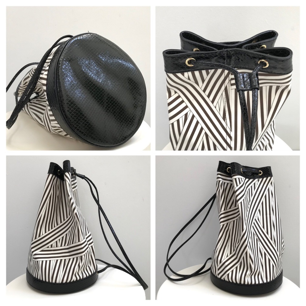 HENRI BENDEL Disturbed Stripes Snake-trim